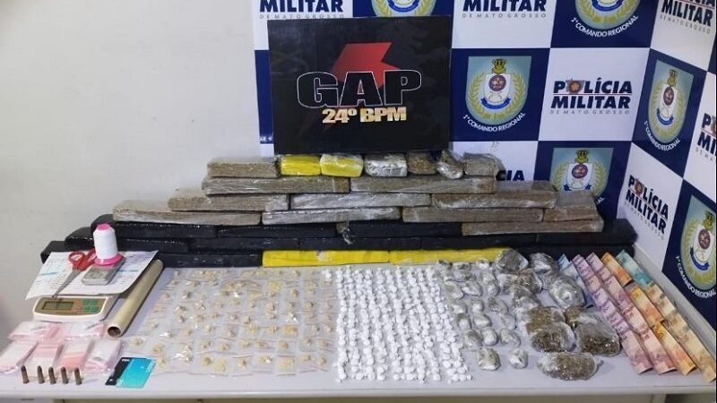 Homem é preso em Cuiabá pela Polícia Militar com 22 tabletes de maconha