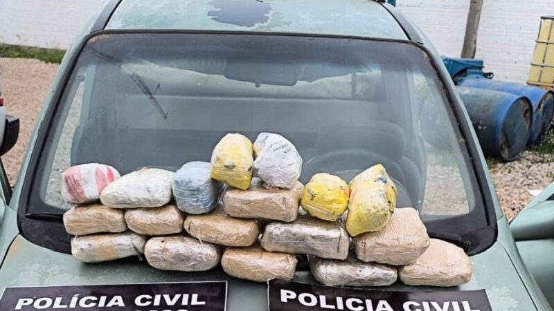 Polícia Civil prende homem que transportava 18 tabletes de maconha trazidos da Bolívia