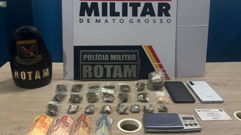 Rotam prende homem por tráfico de drogas em Lucas do Rio Verde