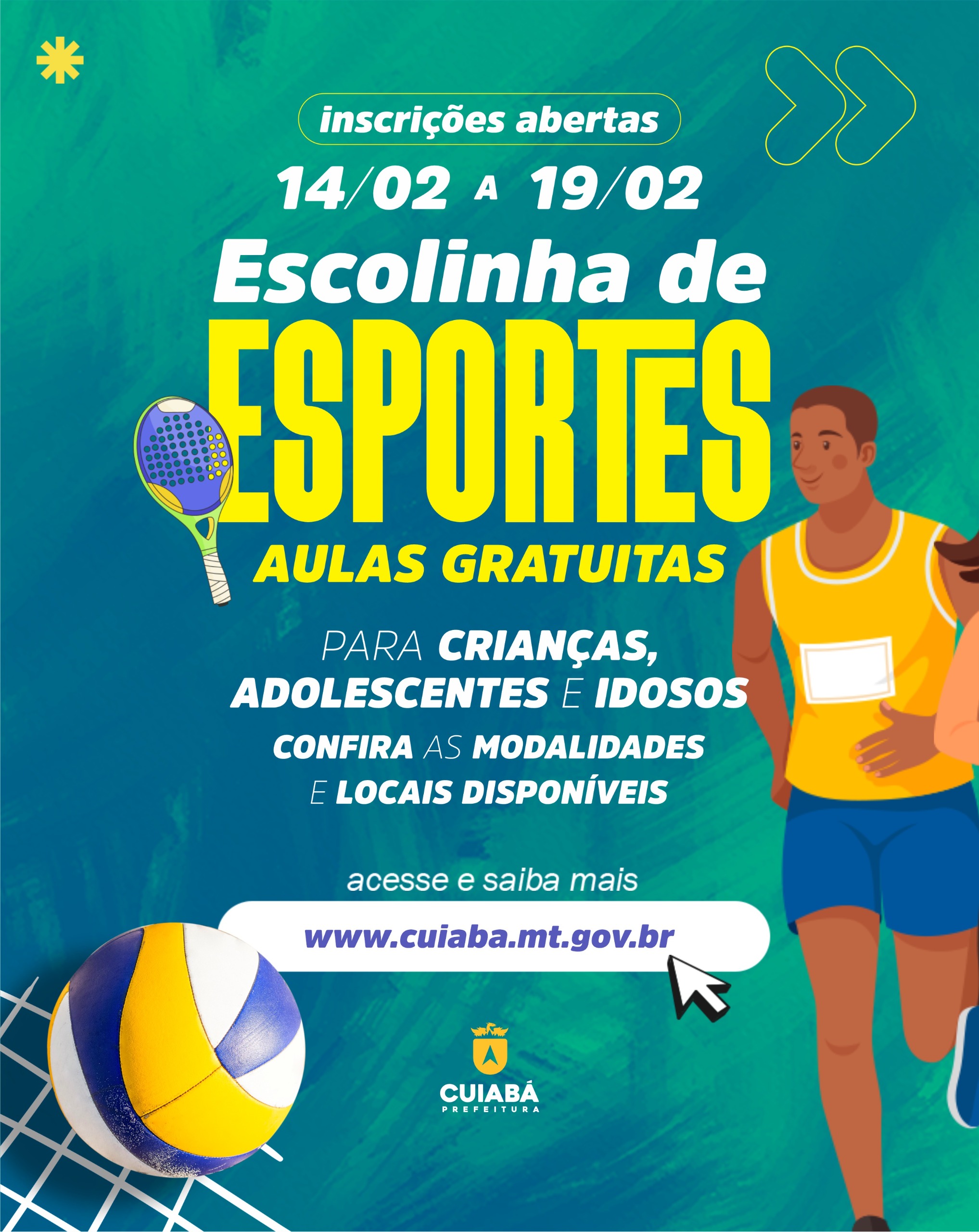 Secretaria Municipal de Cultura, Esporte e Lazer abre inscrições para escolinha de esportes gratuita