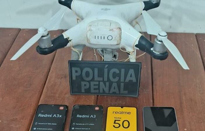 Polícia Penal apreende celulares, drogas e drone em unidades prisionais no fim de semana