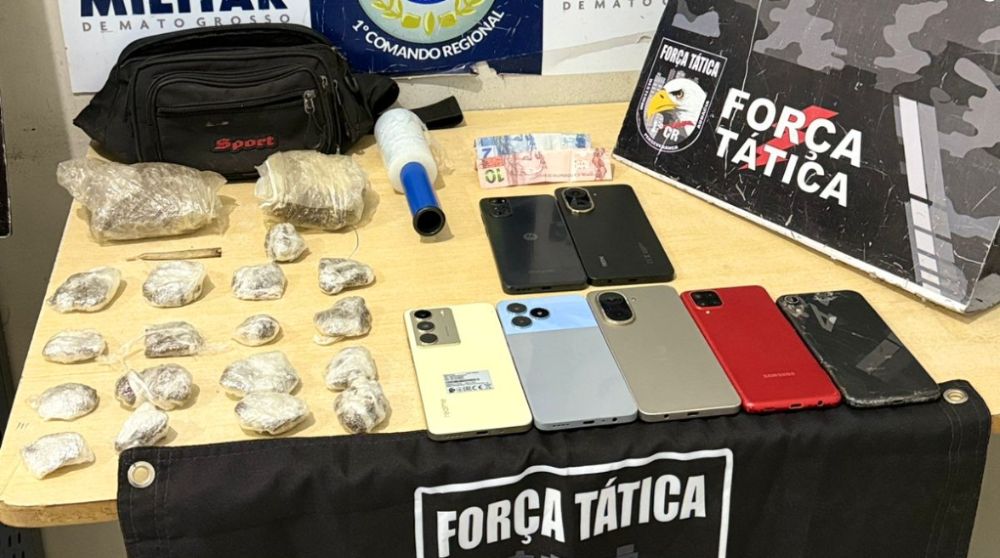 Força Tática prende três homens por tráfico de drogas em Cuiabá