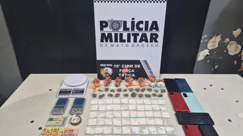 Força Tática prende homem com 106 porções de maconha e cocaína em Várzea Grande