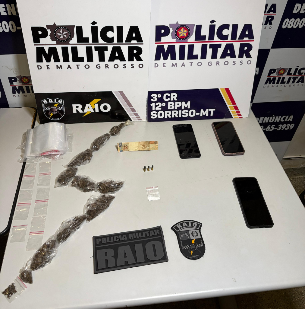 Polícia Militar detém quatro integrantes de facção criminosa suspeitos por tráfico de drogas