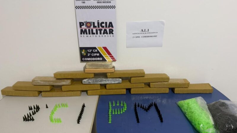 Polícia Militar apreende 16 quilos de drogas escondidos em residência em MT