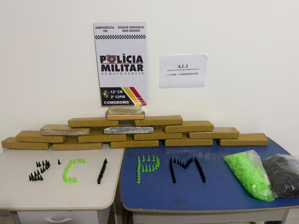 Polícia Militar apreende 16 quilos de drogas escondidos em residência em MT