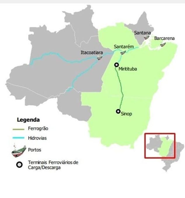 Governo retira aporte de R$ 3,5 bilhões e projeto da ferrovia Sinop-Miritituba avança